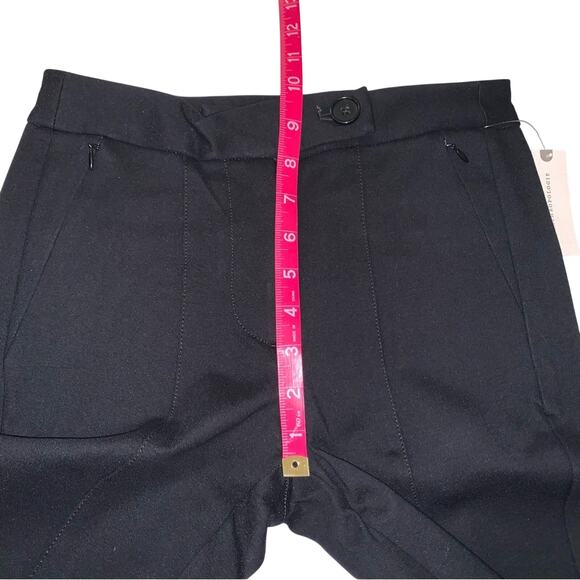 MAEVE by ANTHROPOLOGIE   NWT  Black Ankle Zip Pants Size 0 High Rise Slim Leg - Picture 13 of 15